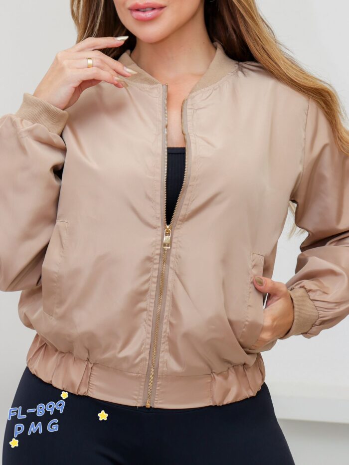 jaqueta corta vento bege 047