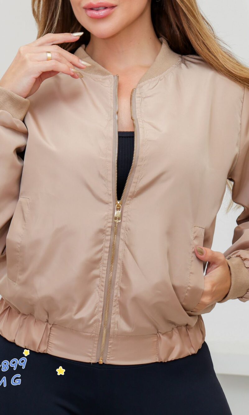 jaqueta corta vento bege 047