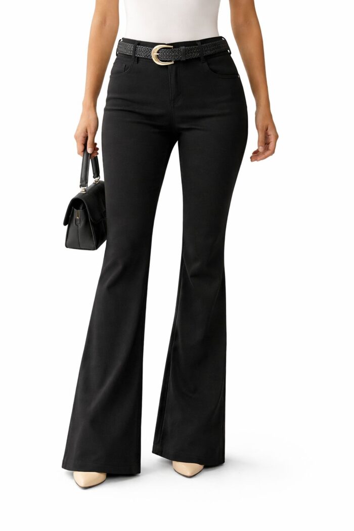 calça sarja flare rúbia preto 011 calça sarja flare rúbia preto 011