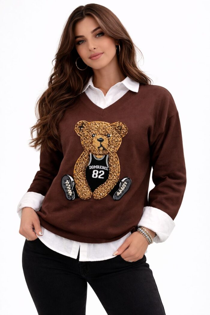 blusa tricõ fabi marrom 024