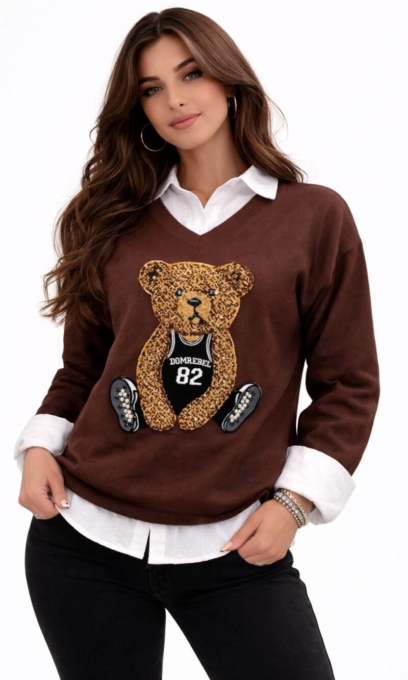 blusa tricõ fabi marrom 024