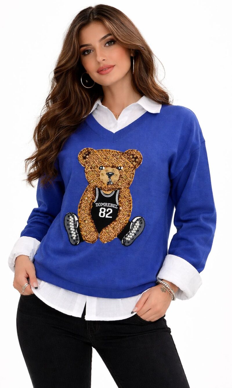 blusa tricõ fabi azul 026