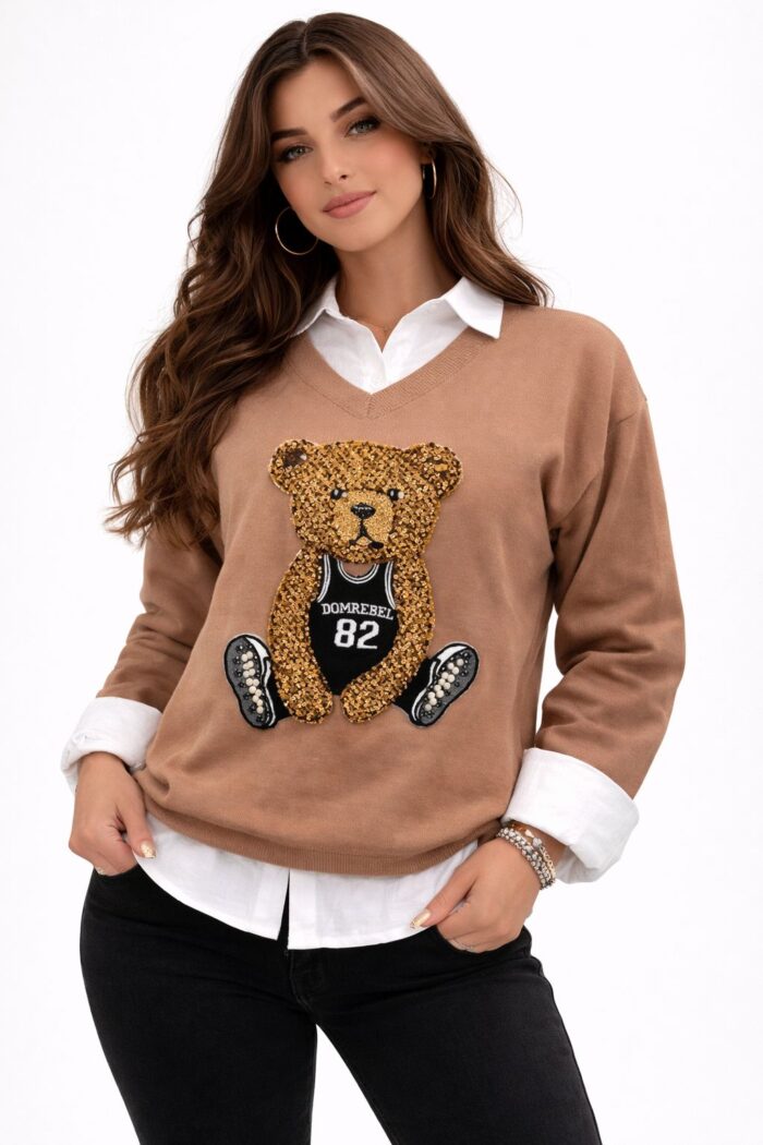 blusa tricõ fabi bege 028