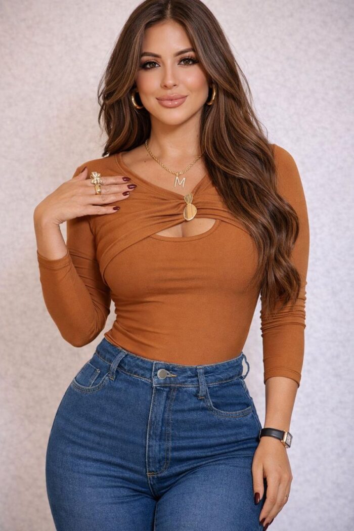 blusa analice caramelo 097