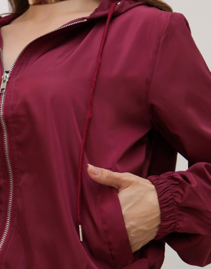 jaqueta corta vento maria marsala 0118 jaqueta corta vento maria marsala 0118