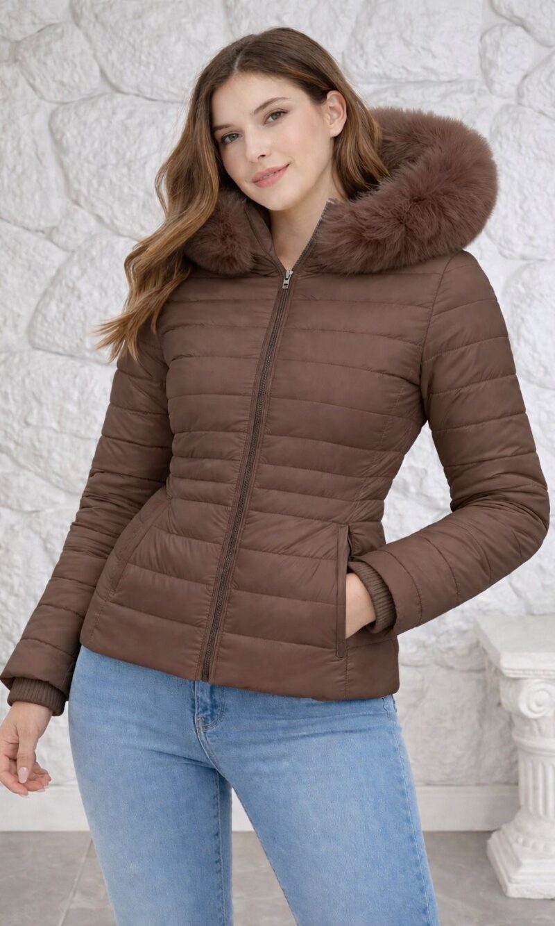 jaqueta nylon marrom 042