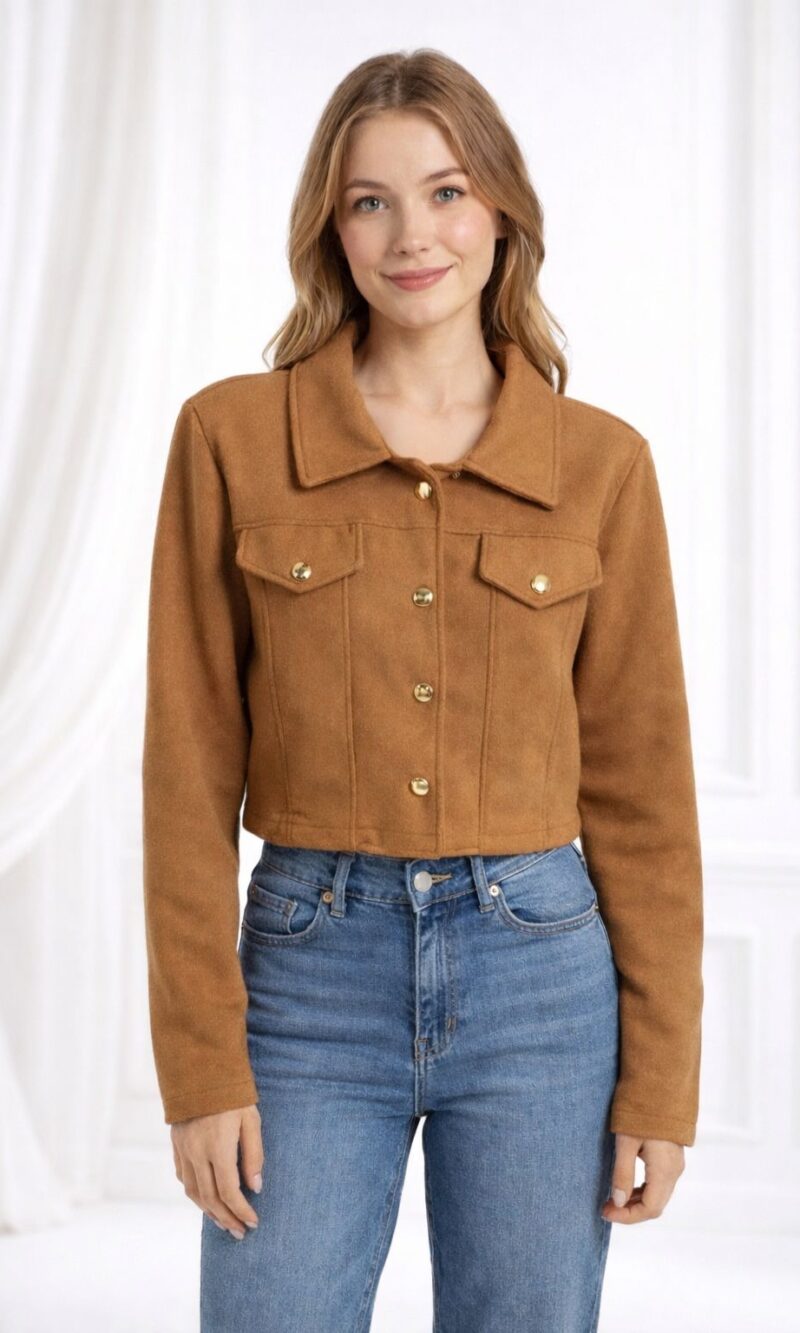 jaqueta lã batida caramelo 064