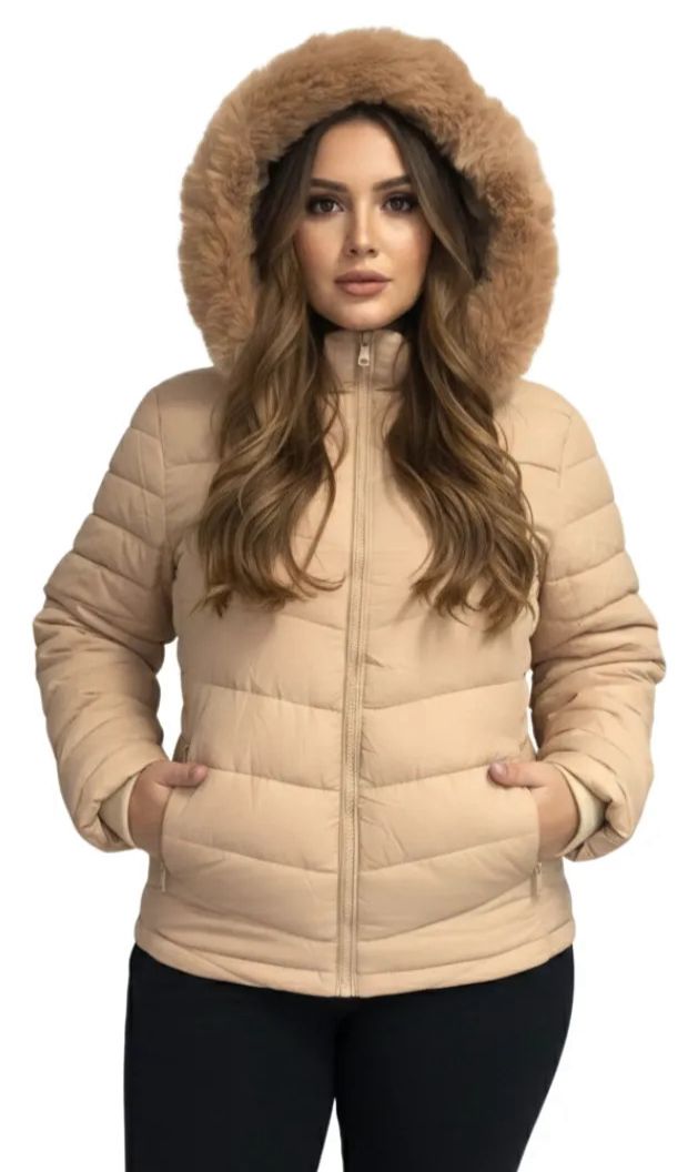 jaqueta nylon bege 043