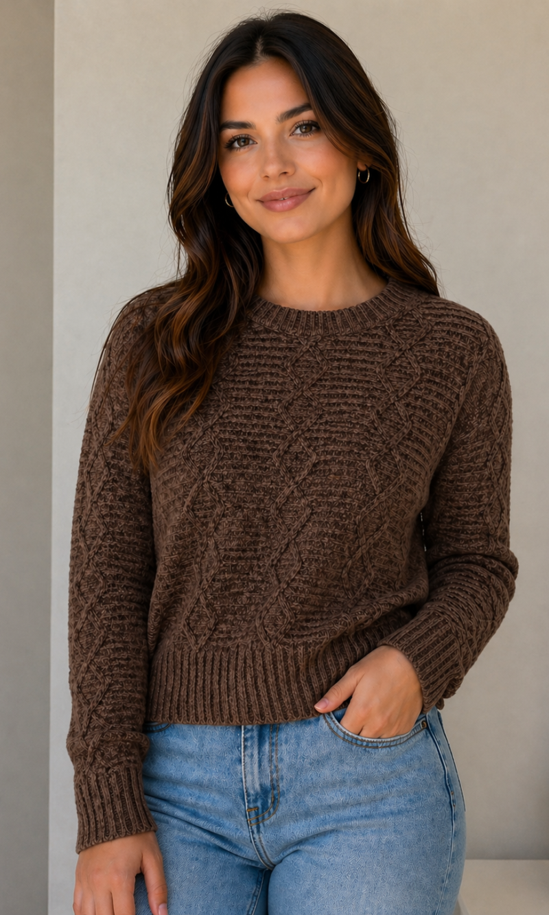 blusa mousse fernanda marrom 0292