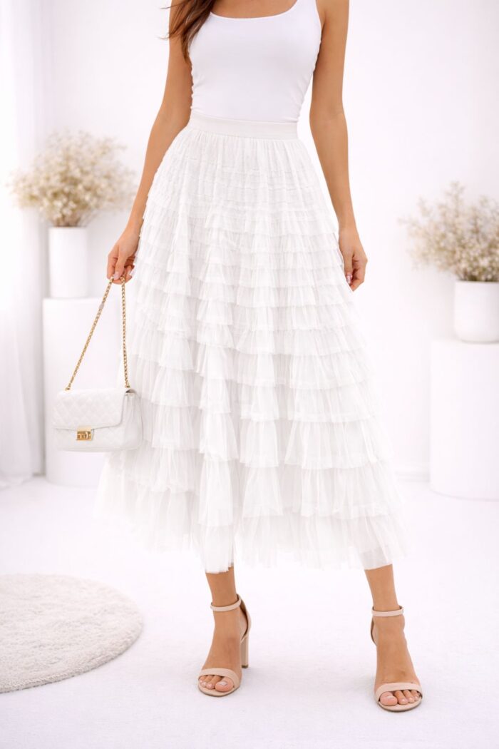 saia tule branca 0160