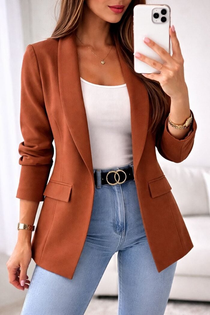 blazer alfaiataria lori caramelo 0155
