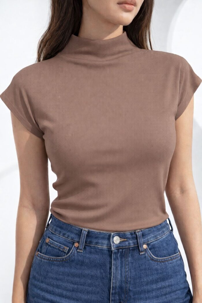 blusa canelada renata capuccino 0180
