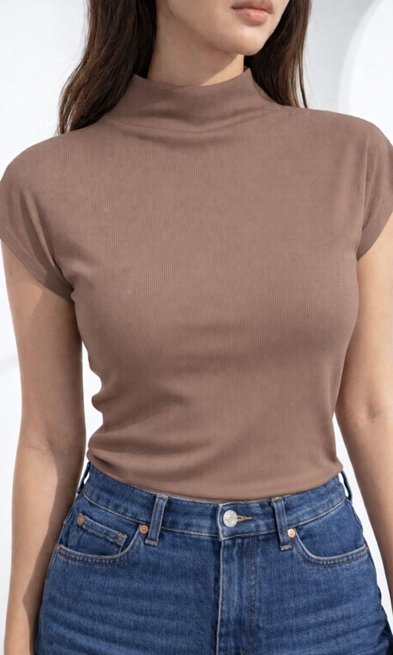 blusa canelada renata capuccino 0180