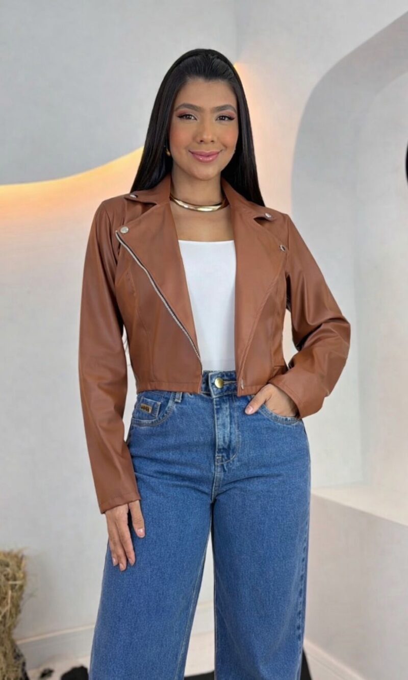 jaqueta courino caramelo elizandra 0203