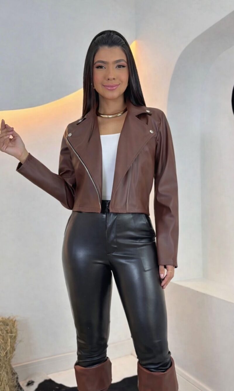 jaqueta courino marrom elizandra 0203