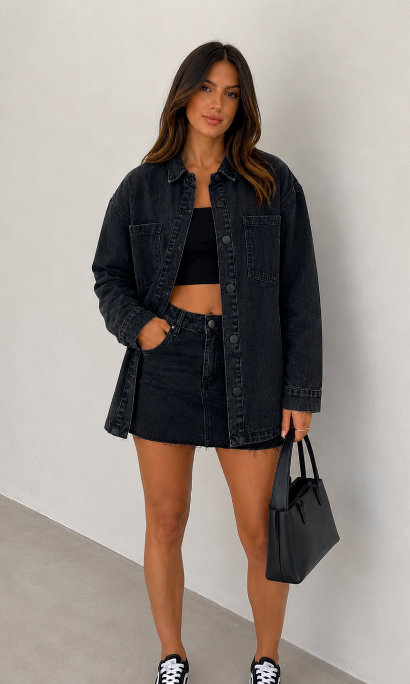 camisa jeans estonada 0442
