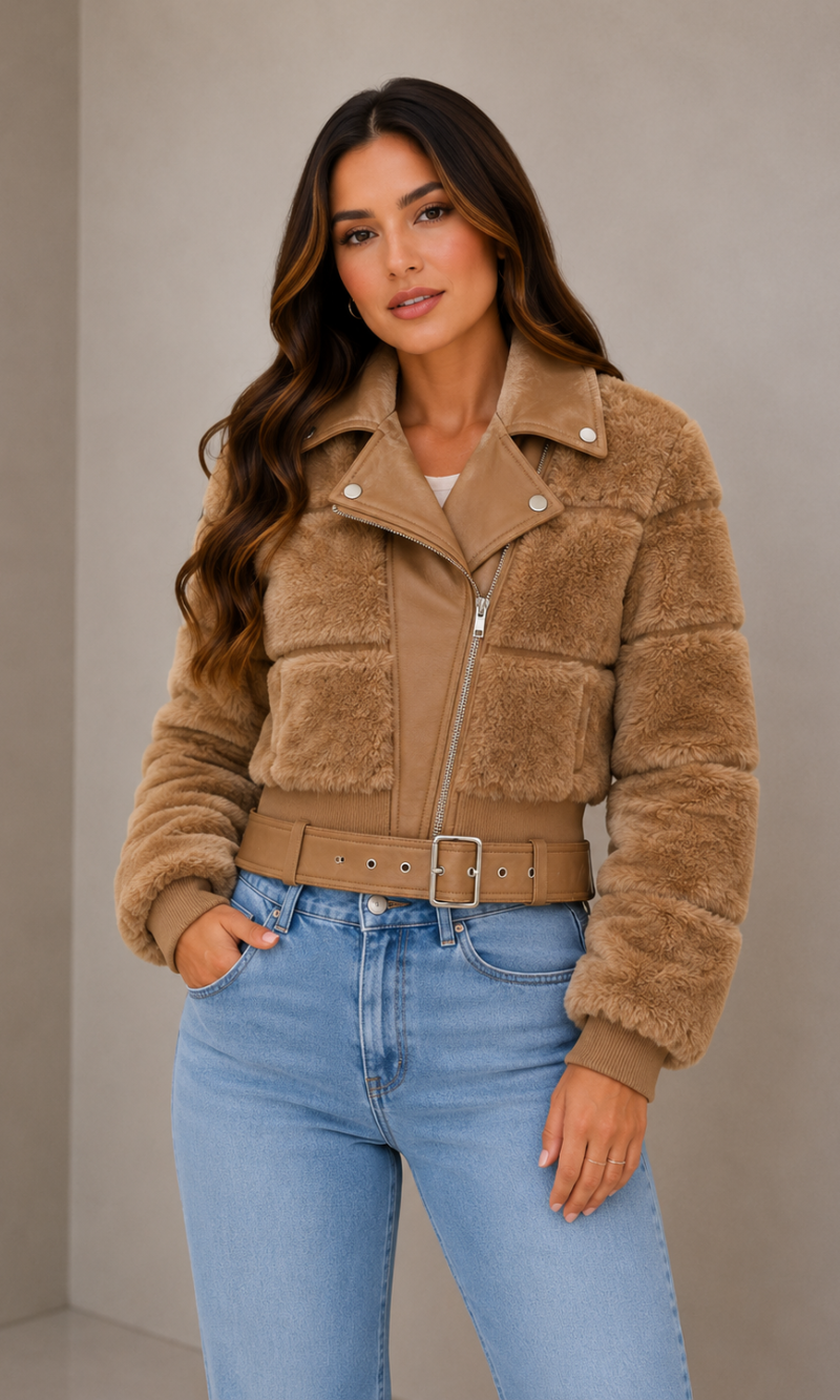 jaqueta cleice caramelo 0416