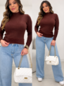blusa modal edineia marrom 0441