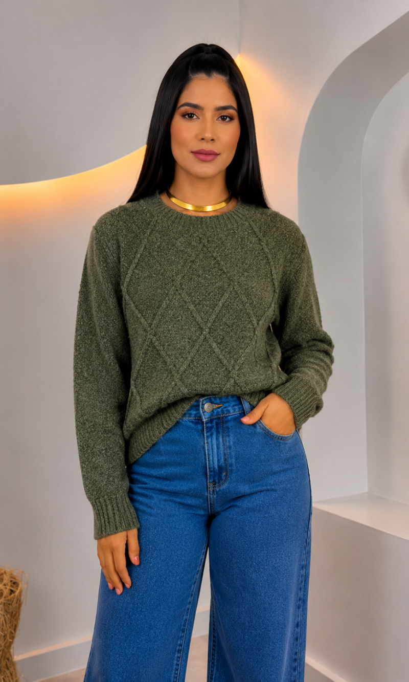 blusa mousse amanda verde 0448