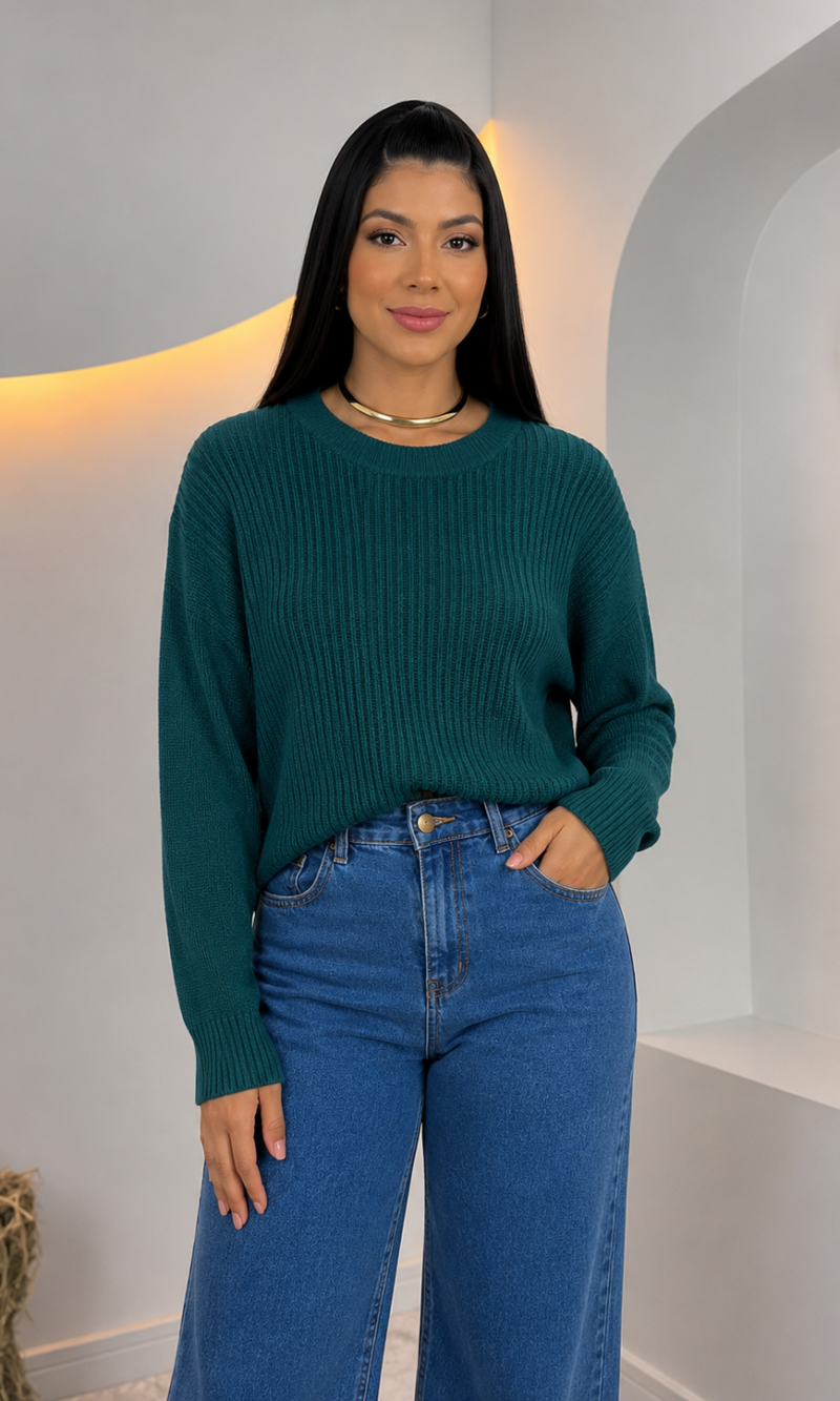 blusa modal roberta verde 0356