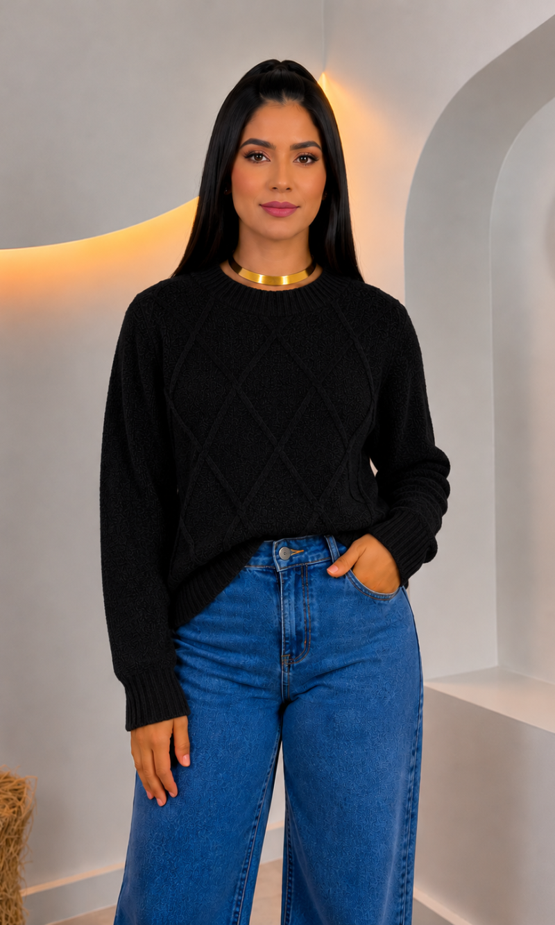 blusa mousse amanda preto 0451