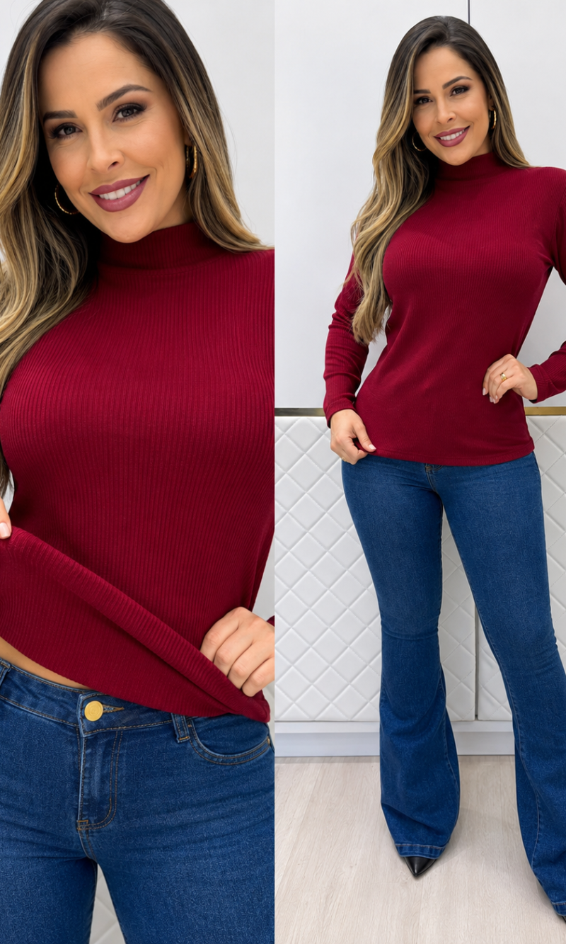 blusa térmica marina marrom 0481