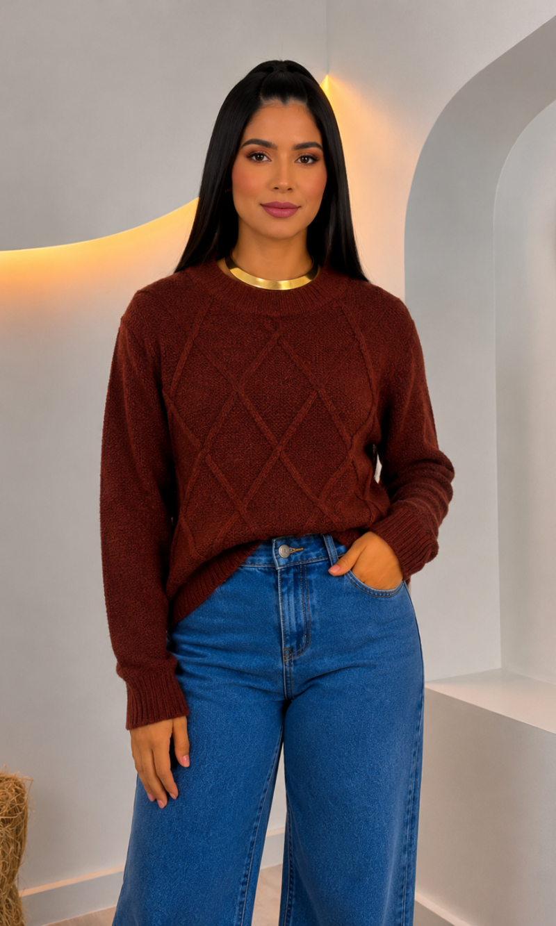 blusa mousse amanda caramelo 0452