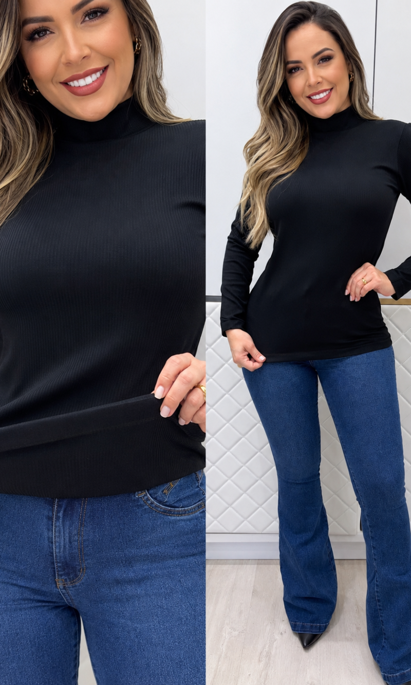 Blusa Térmica Marina preto 0479