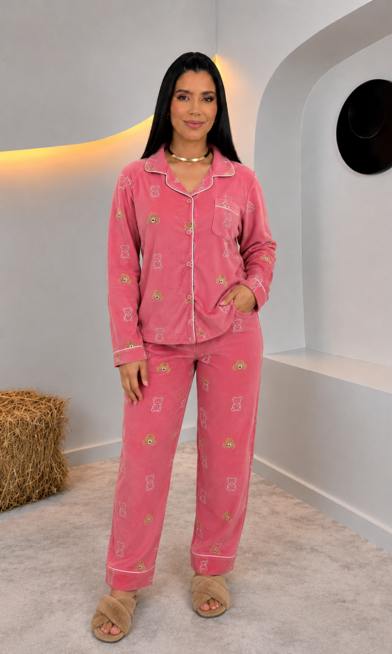 pijama plush roberta rosa 0363