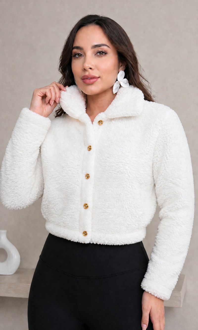 jaqueta teddy tais off white 0300