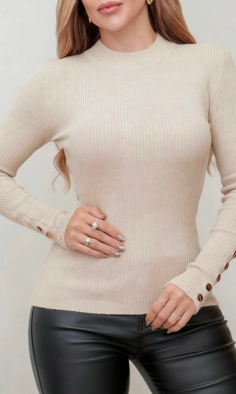 blusa modal milena bege 0306