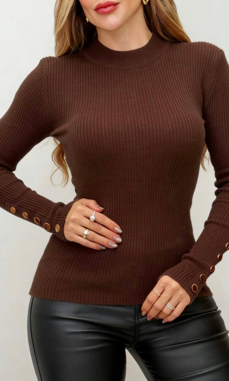 blusa modal milena marrom 0305