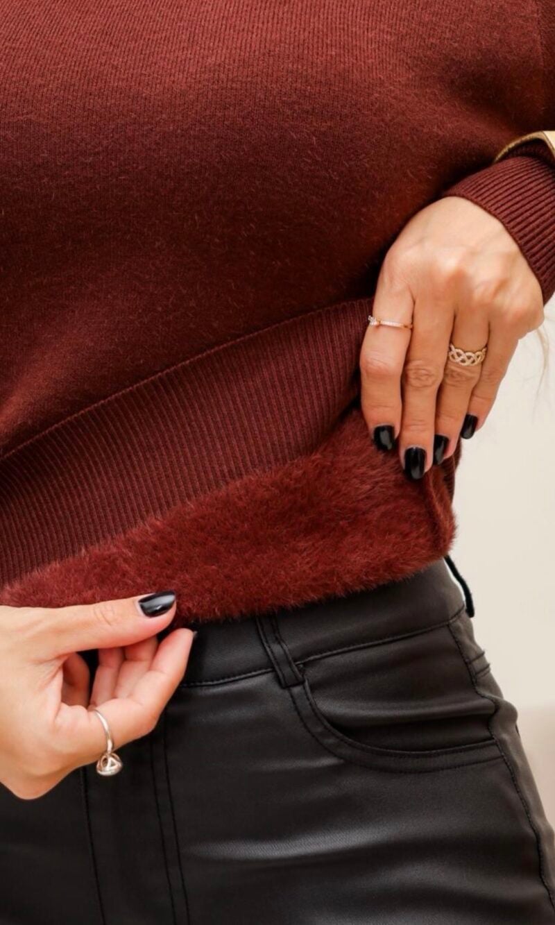 blusa modal edineia marrom 0441