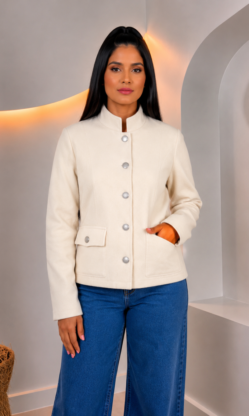 casaco lá batida sandra off white 0495