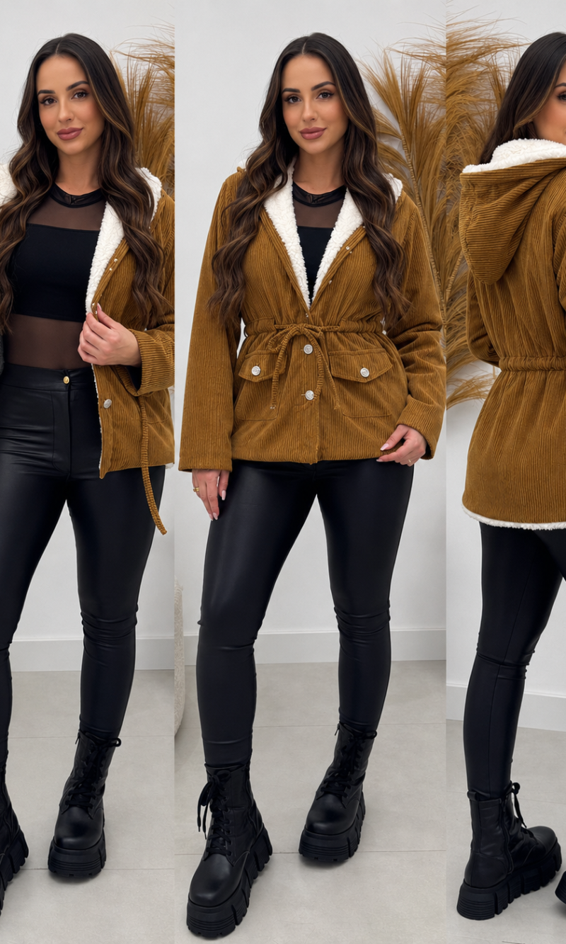 parka cotelê verani caramelo 0509