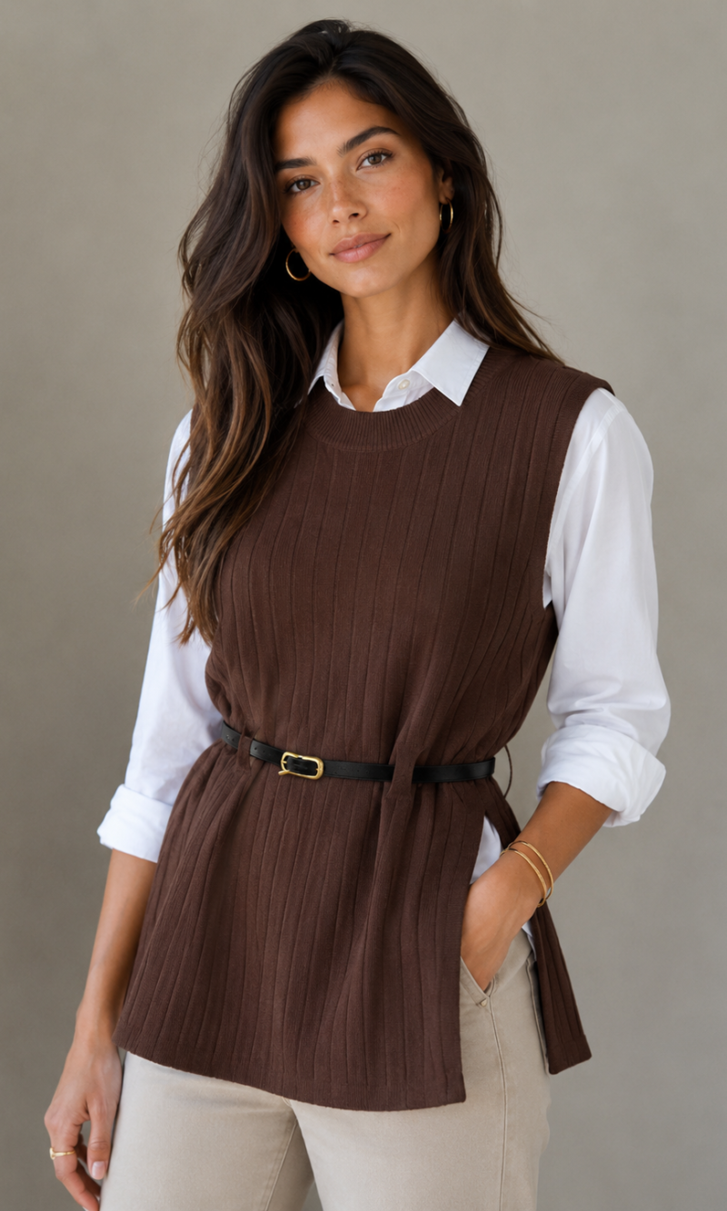 colete modal magda marrom 0546