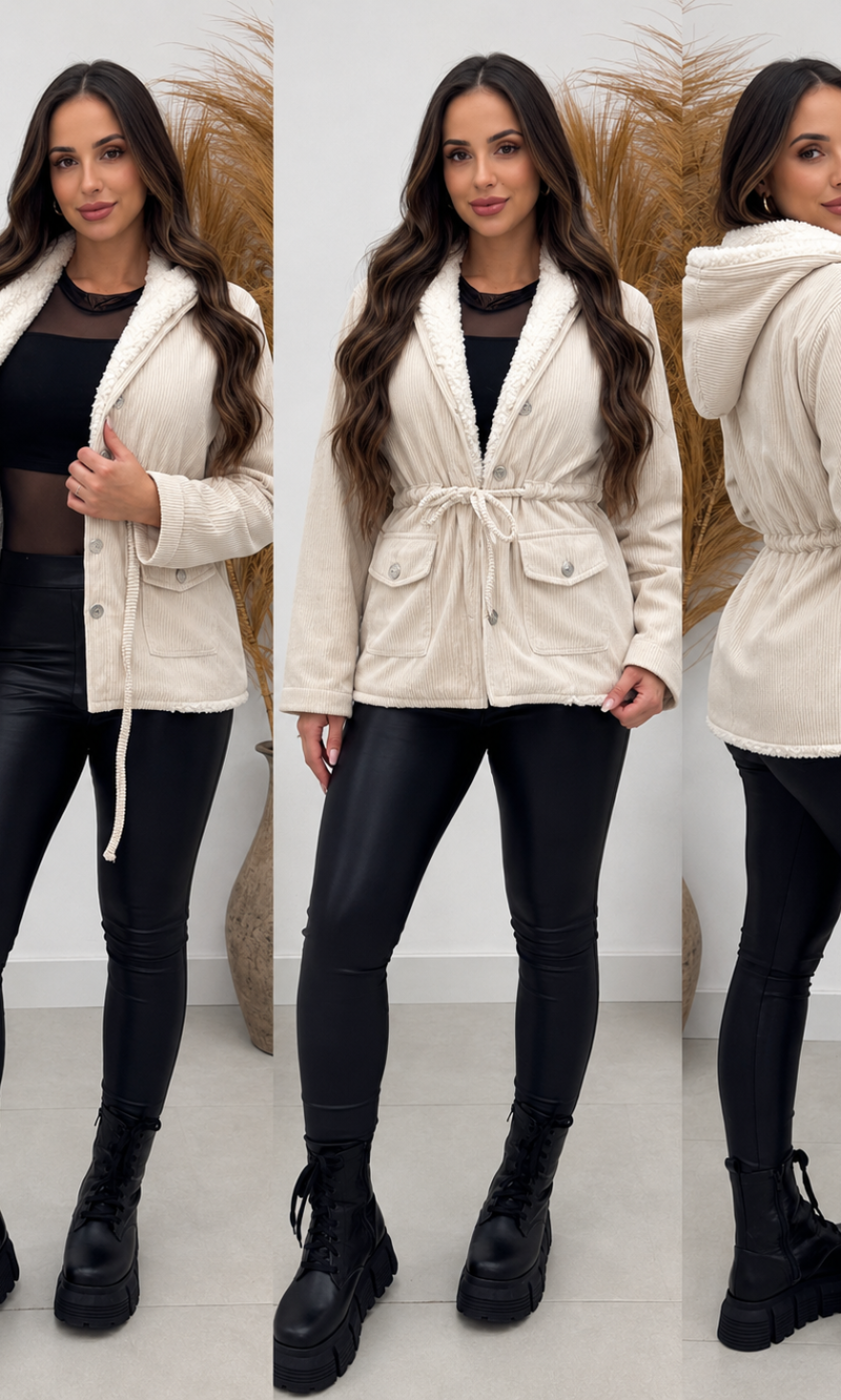 parka cotelê verani off white 0510