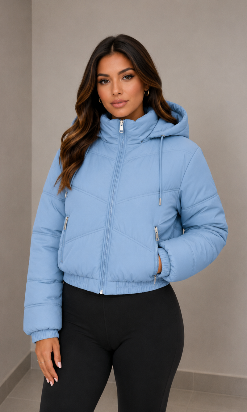 jaqueta puffer gislane azul 0571