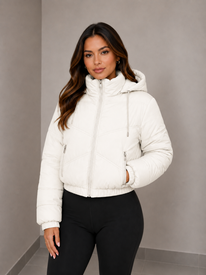 jaqueta puffer gislane branca 0570 jaqueta puffer gislane branca 0570