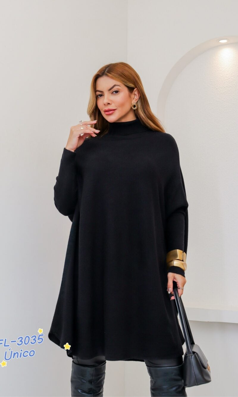 poncho modal nilse preto 0499