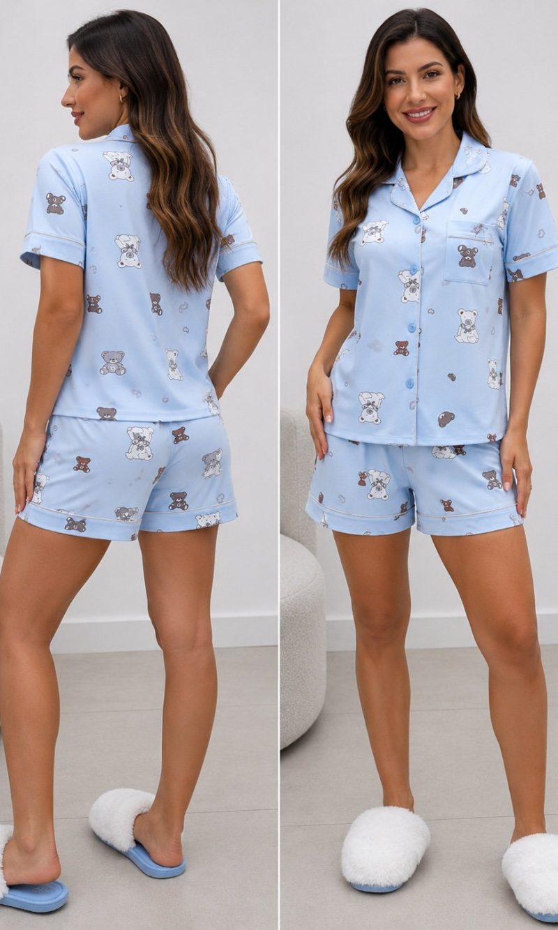 conjunto pijama delenice azul 0745